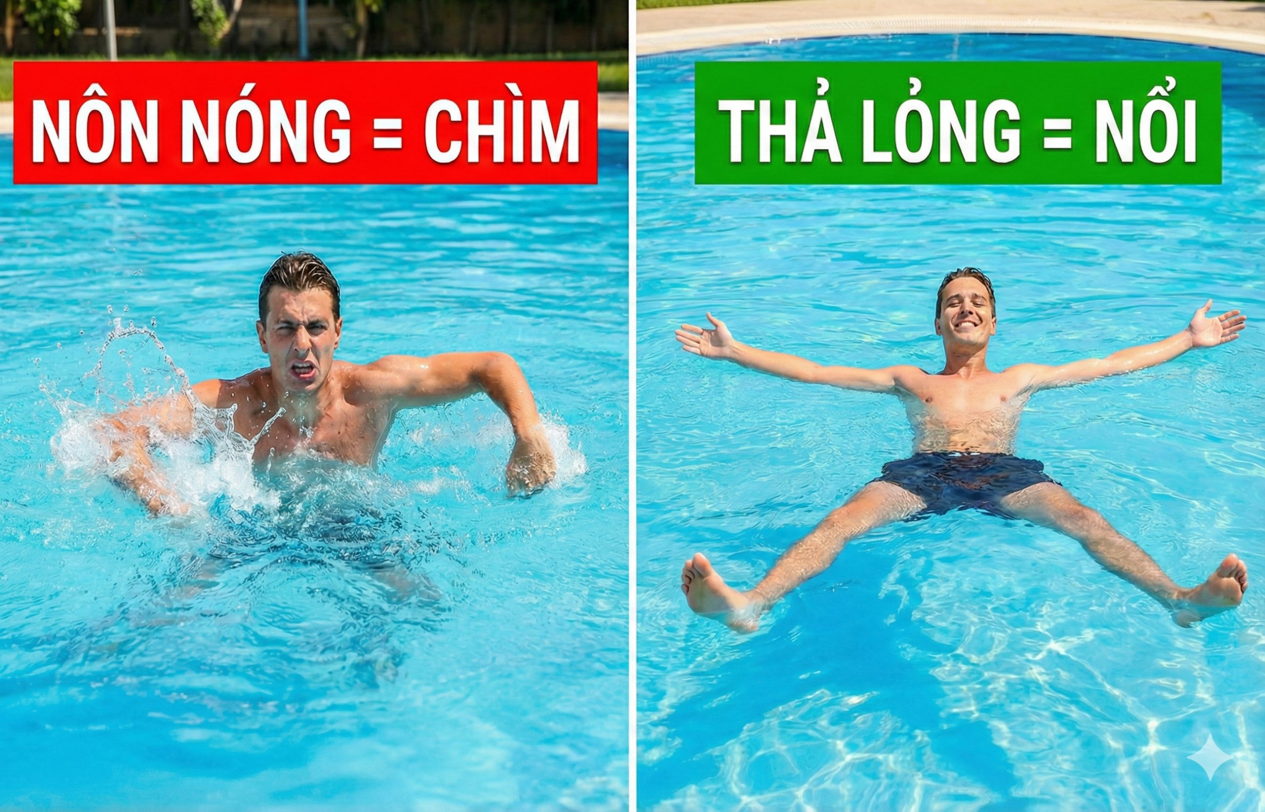 Học Bơi: Càng Nôn Nóng, Càng Chậm – 1 Nghịch Lý Mà Người Mới Cần Biết